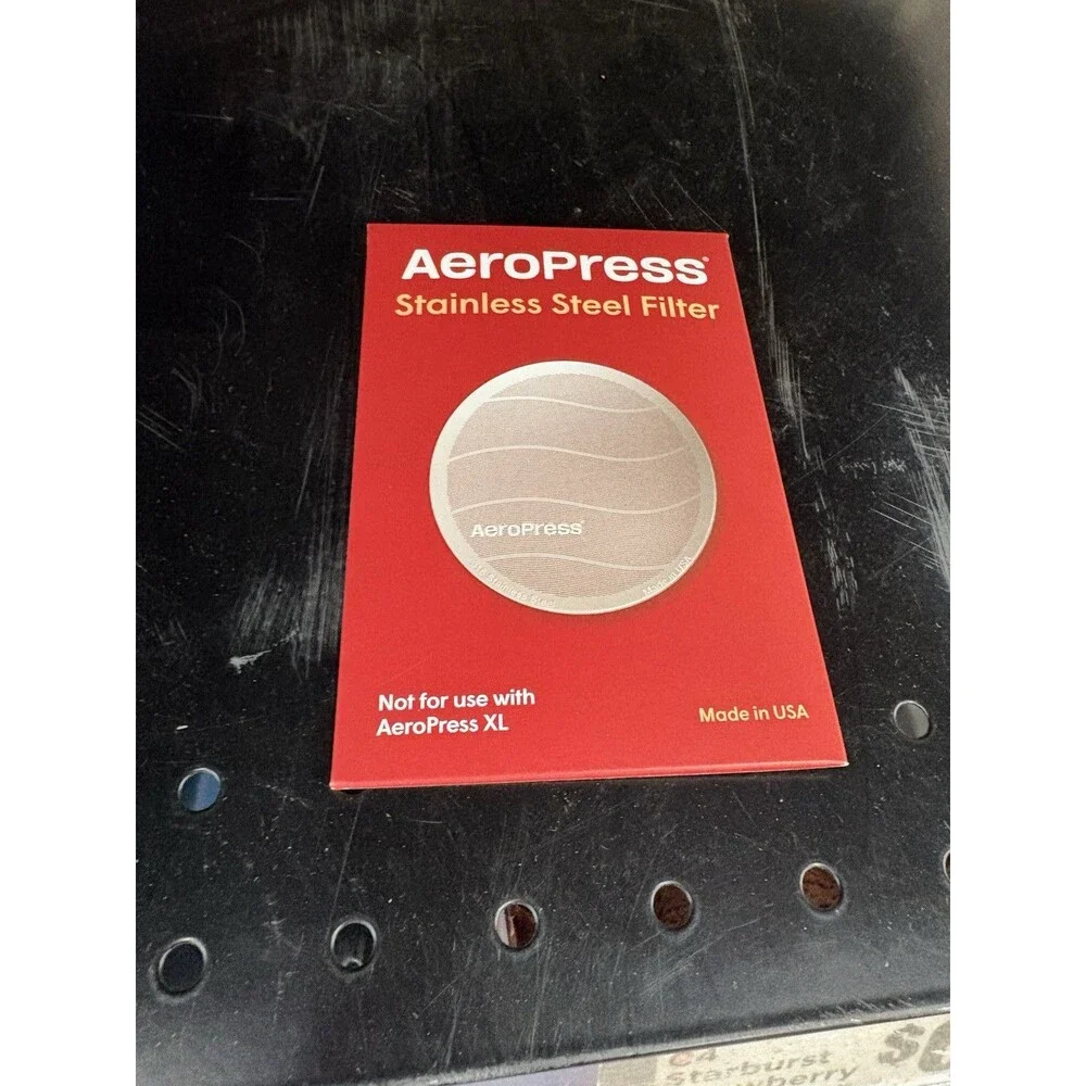 AeroPress Stainless Steel Reusable Filter - Metal Coffee for Standard Open New